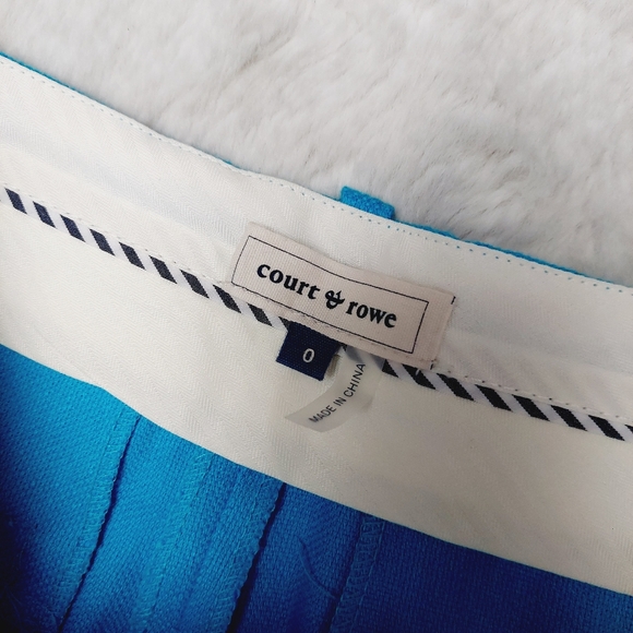 New COURT & ROWE Clean Finish Linen Blend Trousers In Caspian Blue P4724 - Picture 7 of 9